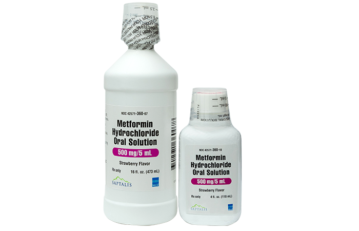 Metformin HCL Oral Solution, 500 mg/5mL