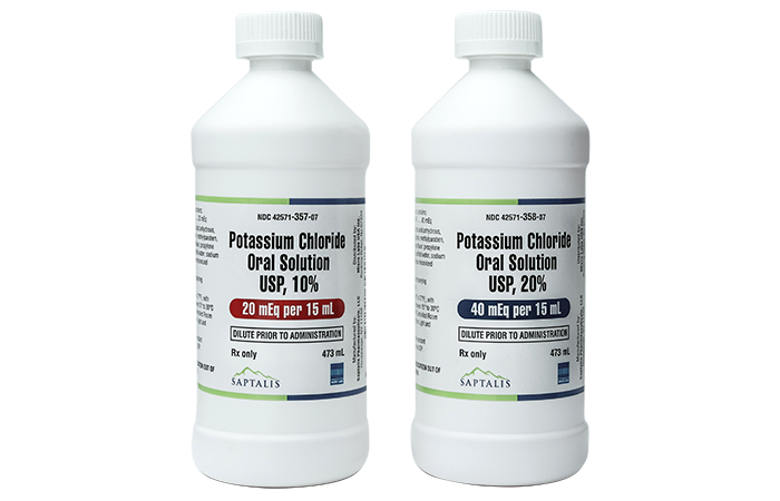 Potassium Chloride Oral Solution, 10% and 20%